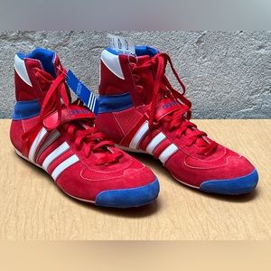 ADIDAS IAVELIN HI HITOP RED TRACK SHOES NEW SIZE 14